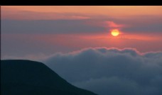高山日出日落云层视频素材