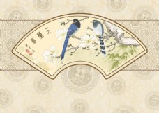 欧式花纹背景手绘玉兰香古典壁画