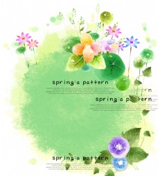 春天海报淡雅的春天花朵