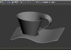 咖啡杯杯碟模型