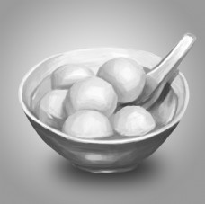 素描汤圆