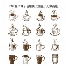 咖啡杯美味咖啡图片矢量图
