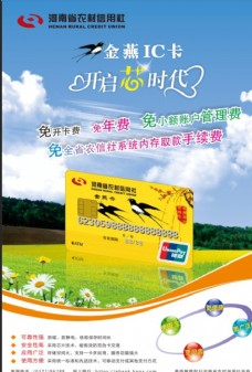 信用卡农村信用社金燕IC卡宣传海报