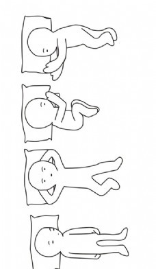 简笔画睡姿
