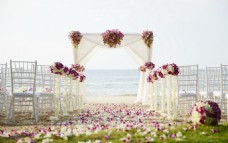 结婚布置海景婚礼场地