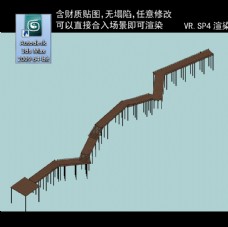 景观设计景观桥模型