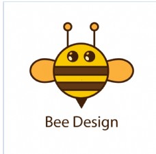 蜜蜂矢量设计标志