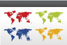 矢量彩色世界地图